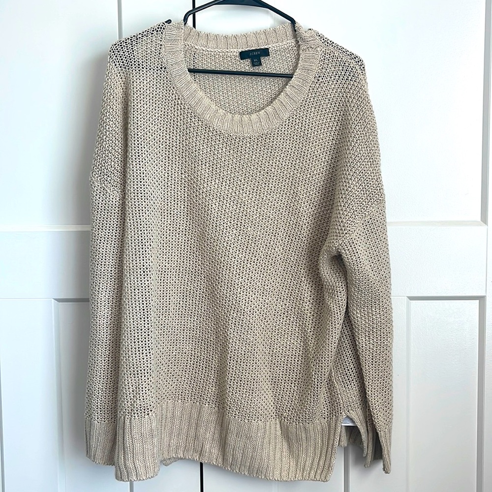 JCREW Women's Knit Linen Pullover Sweater | XL
